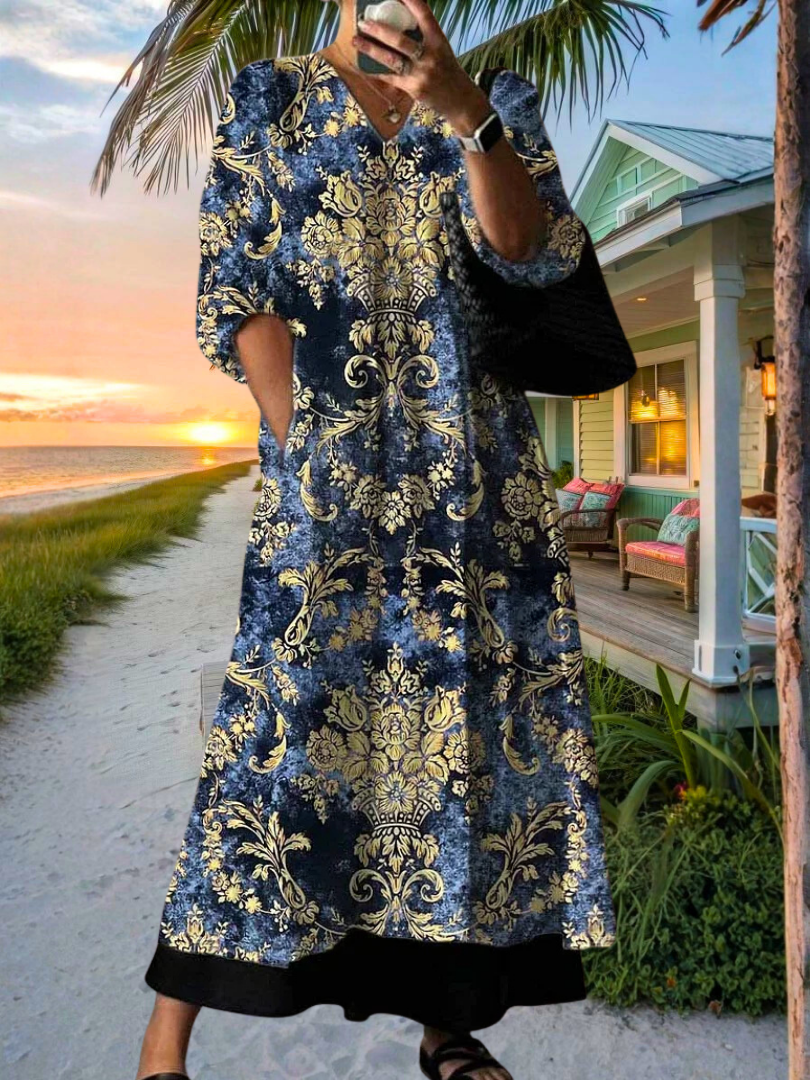 Elegant Printed Dress Sarah