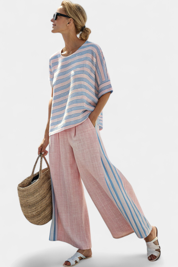 Virella | Soft pastel linen set