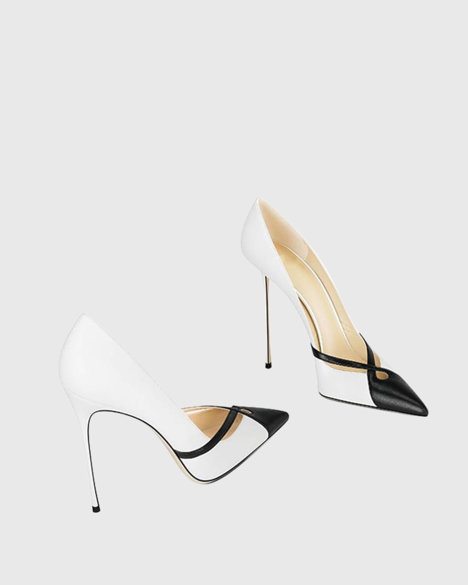 Reina Black And White Splicing Pumps