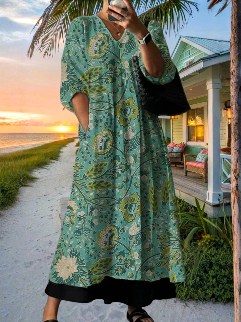 Elegant Dress with Floral Print Paula